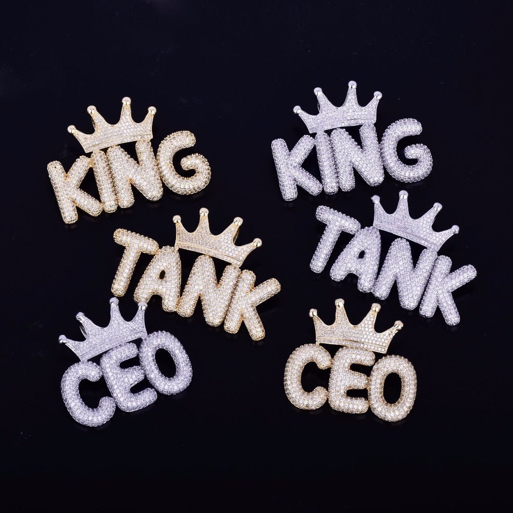 Custom Diamond Crown Letters - Drip Culture Jewelry