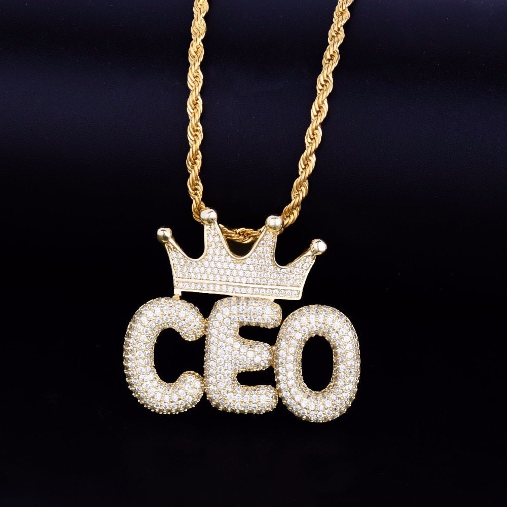 Custom Diamond Crown Letters - Drip Culture Jewelry