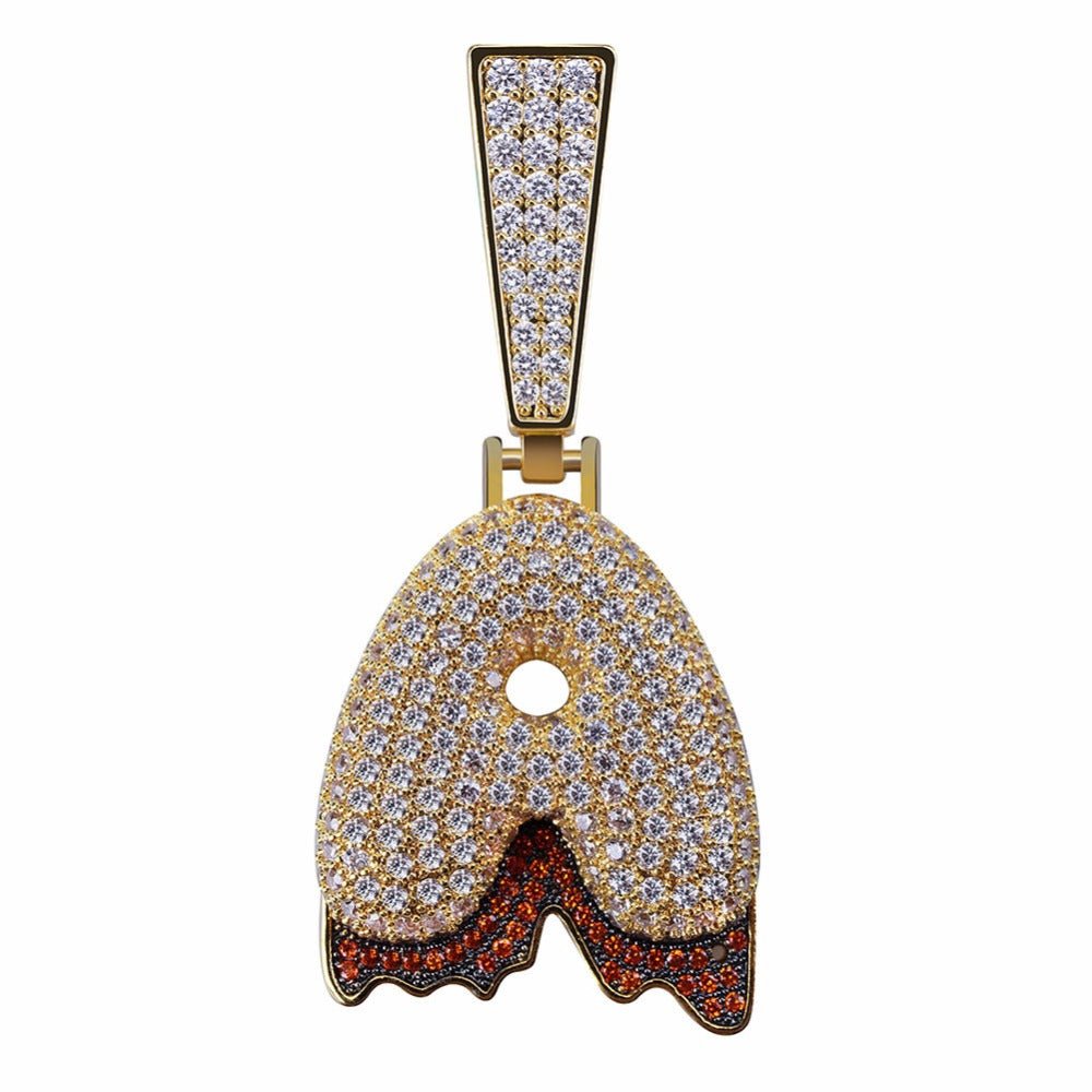 Custom Diamond Drip Bubble Letter with Diamond Cuban Link Chain - Drip Culture Jewelry