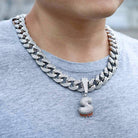 Custom Diamond Drip Bubble Letter with Diamond Cuban Link Chain - Drip Culture Jewelry