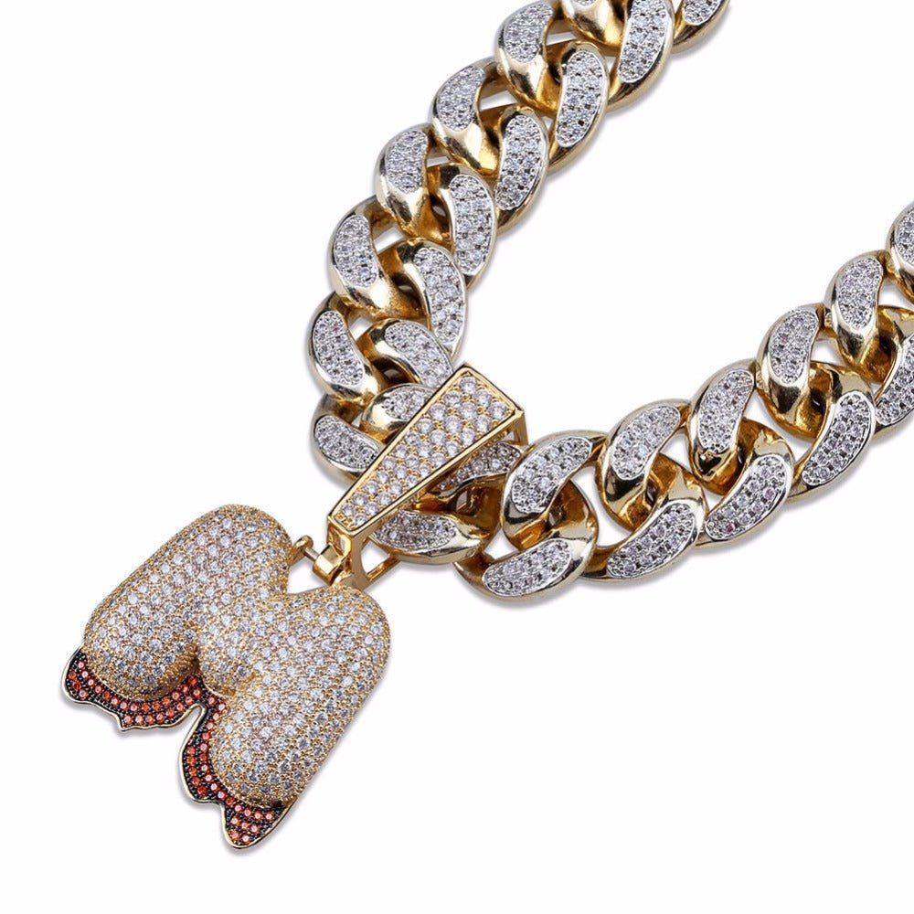 Custom Diamond Drip Bubble Letter with Diamond Cuban Link Chain - Drip Culture Jewelry