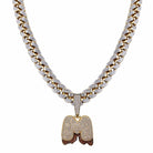 Custom Diamond Drip Bubble Letter with Diamond Cuban Link Chain - Drip Culture Jewelry