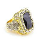 CZ Diamond 18k Gold Plated Gemstone Ring - Drip Culture Jewelry