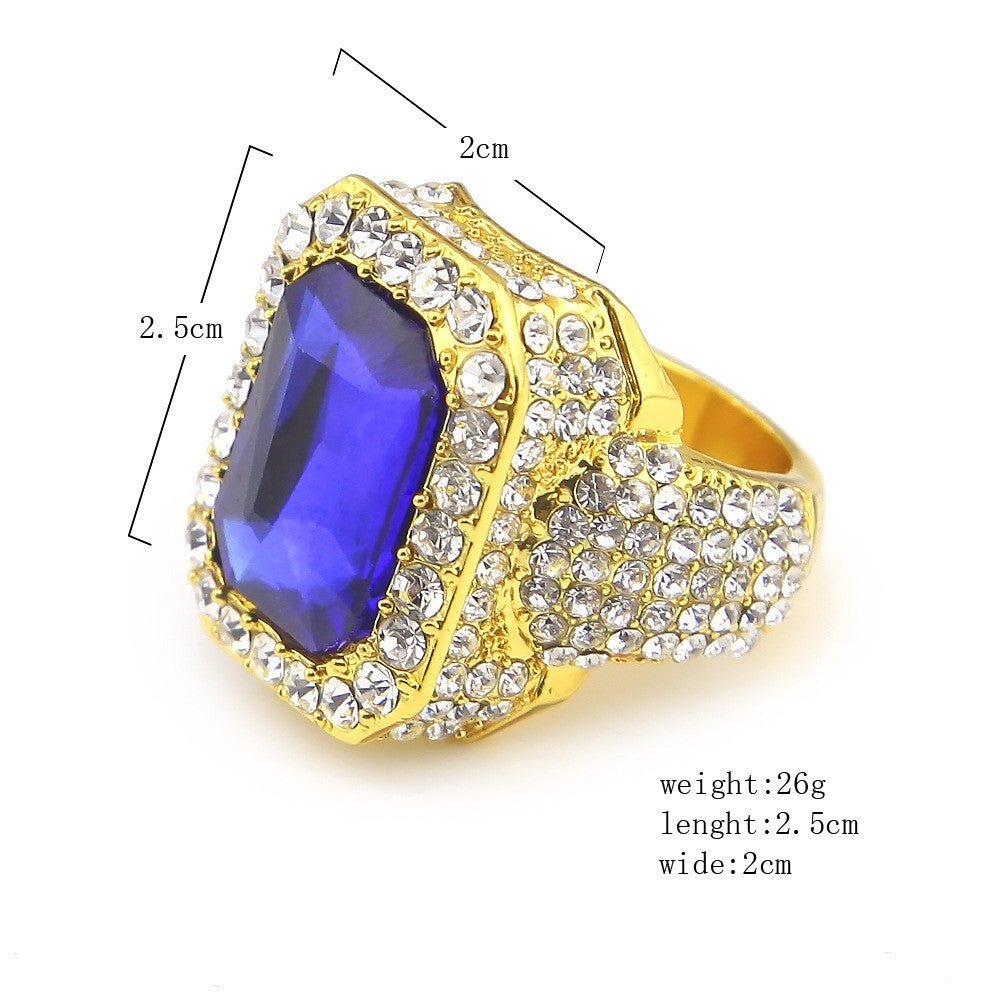 CZ Diamond 18k Gold Plated Gemstone Ring - Drip Culture Jewelry