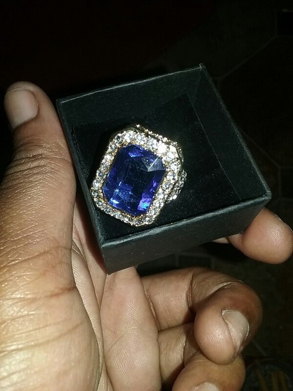 CZ Diamond 18k Gold Plated Gemstone Ring - Drip Culture Jewelry