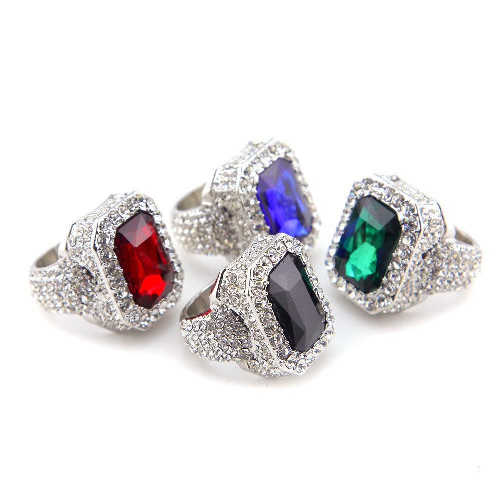 CZ Diamond 18k Gold Plated Gemstone Ring - Drip Culture Jewelry