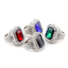 CZ Diamond 18k Gold Plated Gemstone Ring - Drip Culture Jewelry