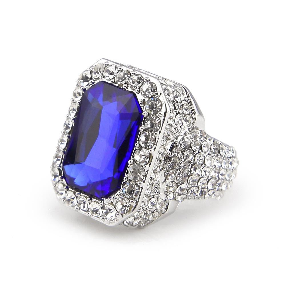 CZ Diamond 18k Gold Plated Gemstone Ring - Drip Culture Jewelry