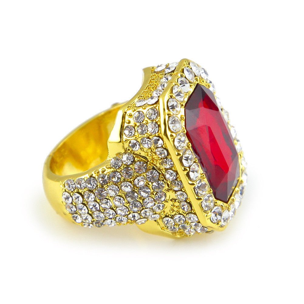 CZ Diamond 18k Gold Plated Gemstone Ring - Drip Culture Jewelry