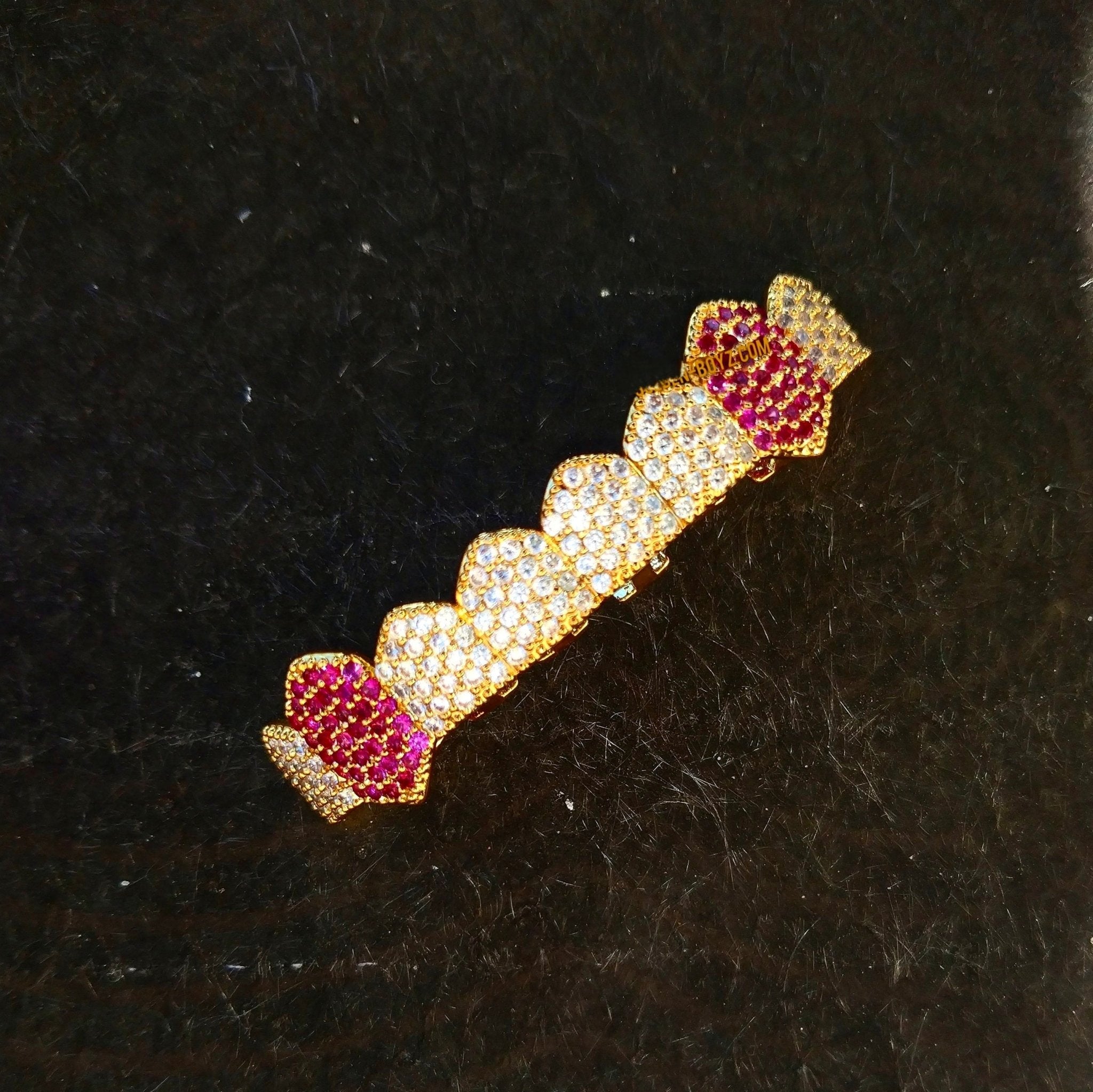 Diamond & Amethyst Fang Grillz - Drip Culture Jewelry