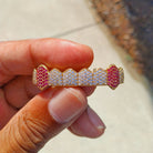 Diamond & Amethyst Fang Grillz - Drip Culture Jewelry