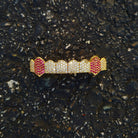 Diamond & Amethyst Fang Grillz - Drip Culture Jewelry