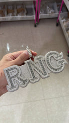 Diamond & Baguette Diamond Custom Name Pendant Font 2 - Drip Culture Jewelry