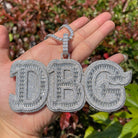 Diamond & Baguette Diamond Custom Name Pendant Font 2 - Drip Culture Jewelry