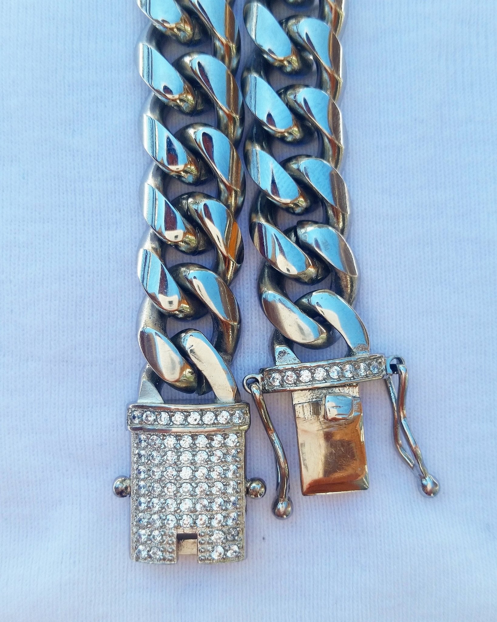 Diamond Clasp Cuban Link Bracelet - Drip Culture Jewelry