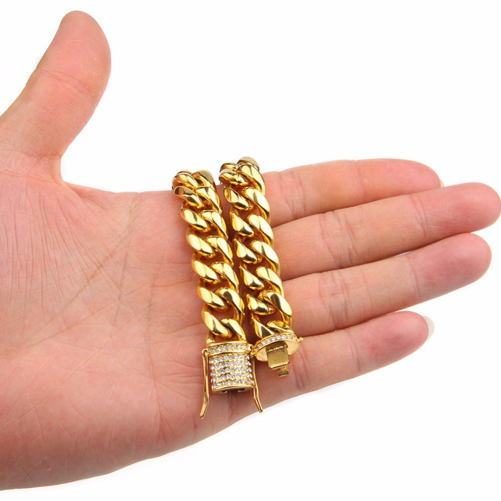Diamond Clasp Cuban Link Bracelet - Drip Culture Jewelry
