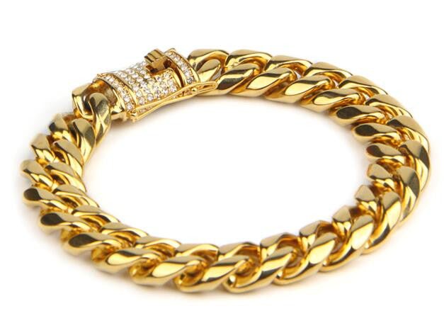 Diamond Clasp Cuban Link Bracelet - Drip Culture Jewelry