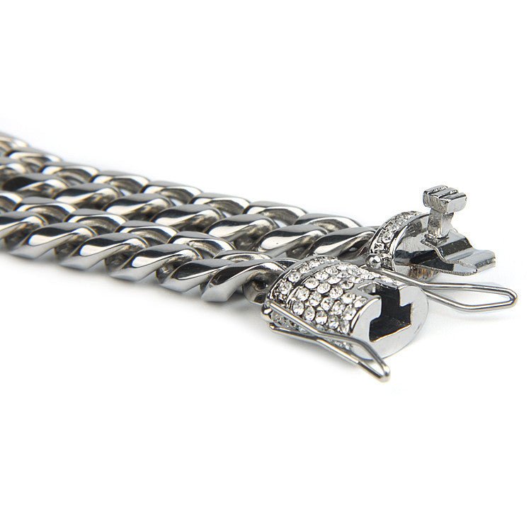 Diamond Clasp Cuban Link Bracelet - Drip Culture Jewelry