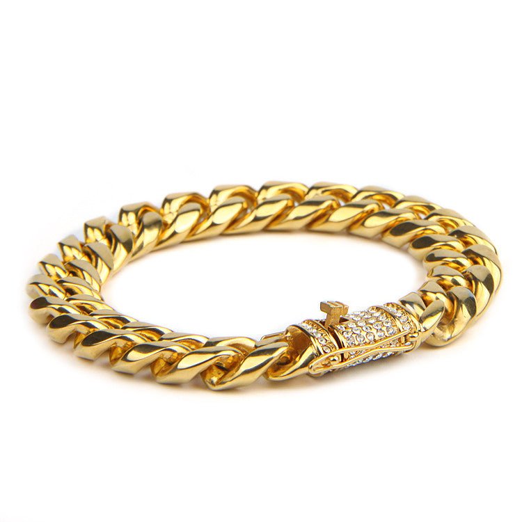 Diamond Clasp Cuban Link Bracelet - Drip Culture Jewelry