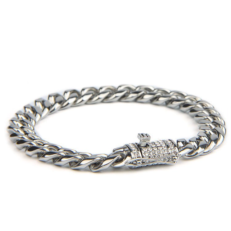 Diamond Clasp Cuban Link Bracelet - Drip Culture Jewelry