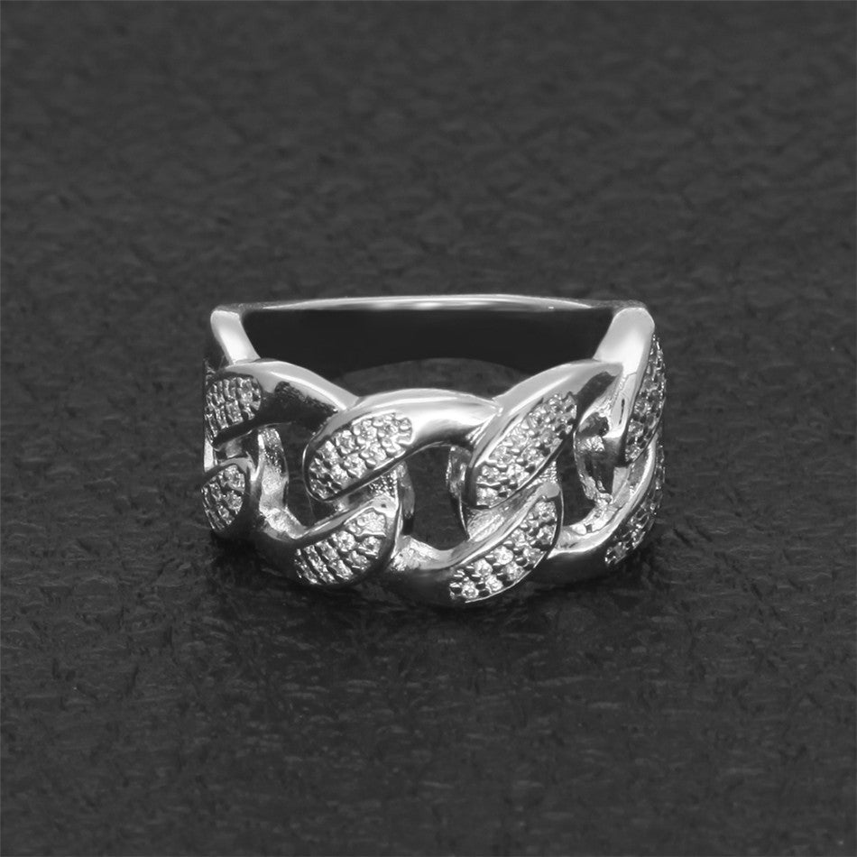 Diamond Cuban Link Ring - Drip Culture Jewelry