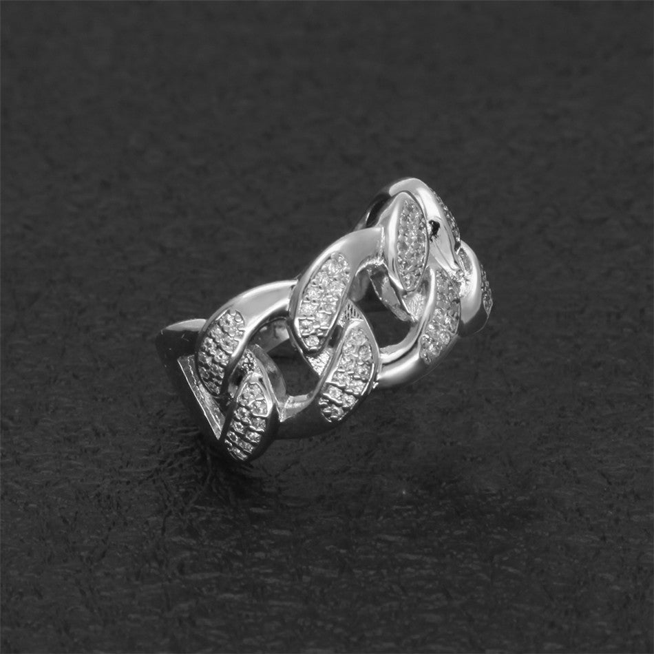 Diamond Cuban Link Ring - Drip Culture Jewelry