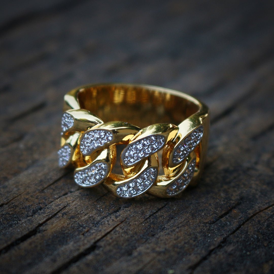 Diamond Cuban Link Ring - Drip Culture Jewelry