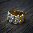 Diamond Cuban Link Ring - Drip Culture Jewelry