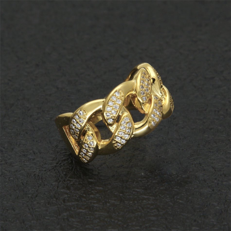 Diamond Cuban Link Ring - Drip Culture Jewelry
