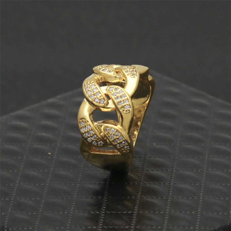 Diamond Cuban Link Ring - Drip Culture Jewelry
