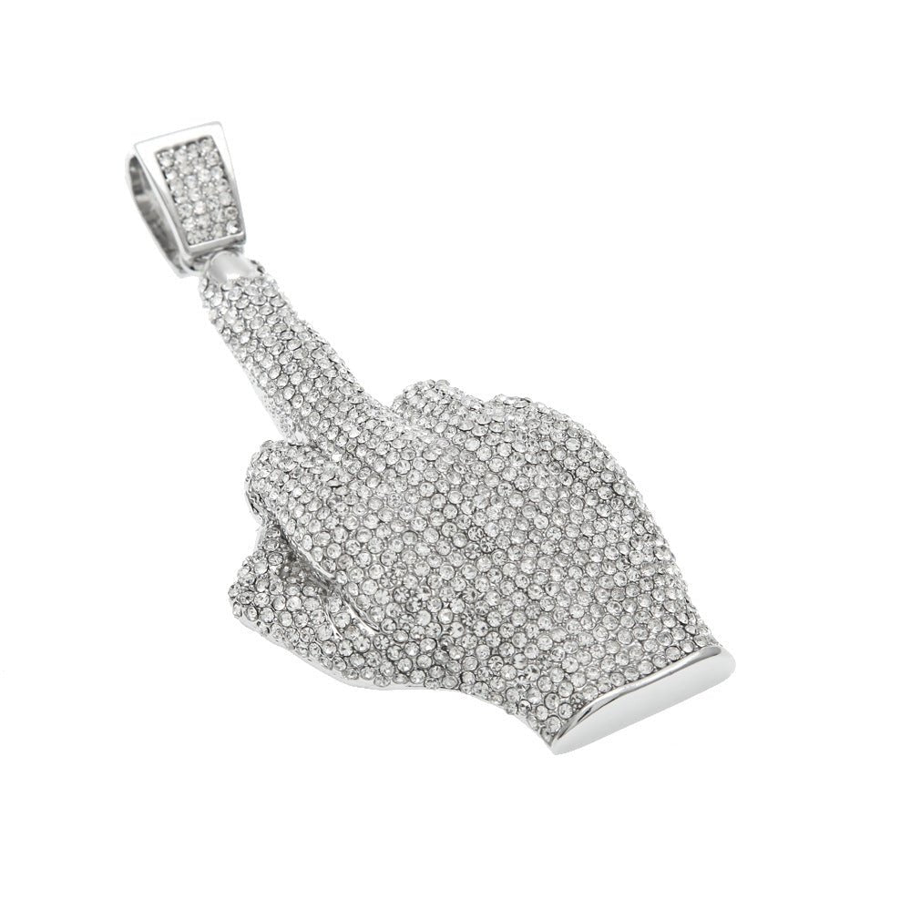 Diamond Middle Finger - Drip Culture Jewelry