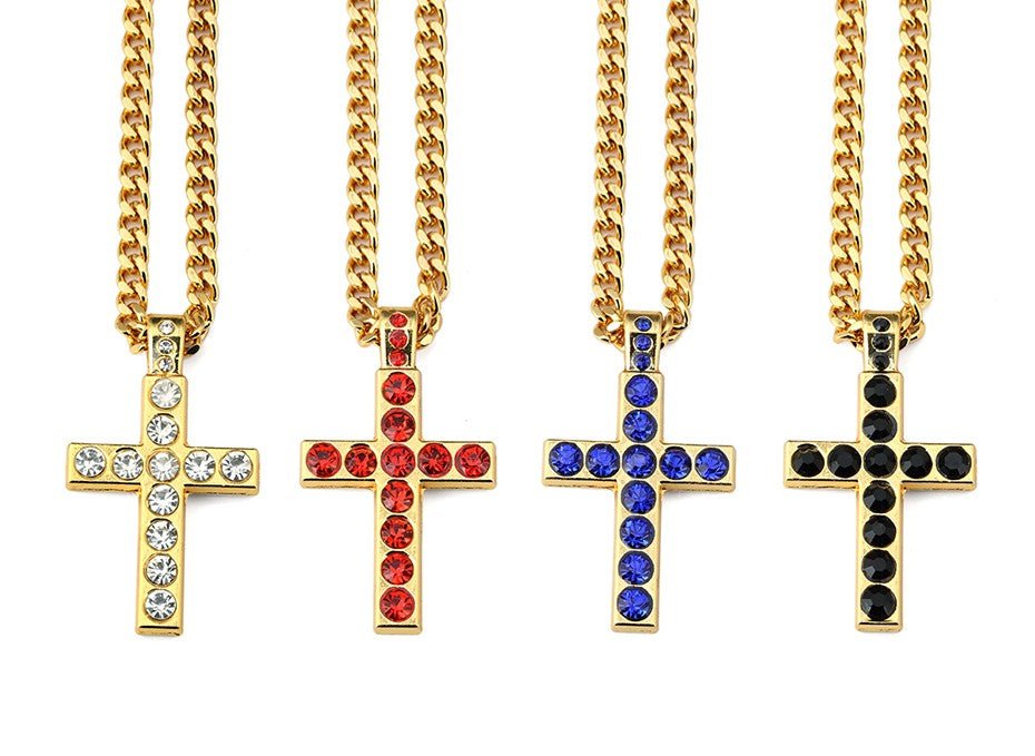 Gemstone Cross - Drip Culture Jewelry