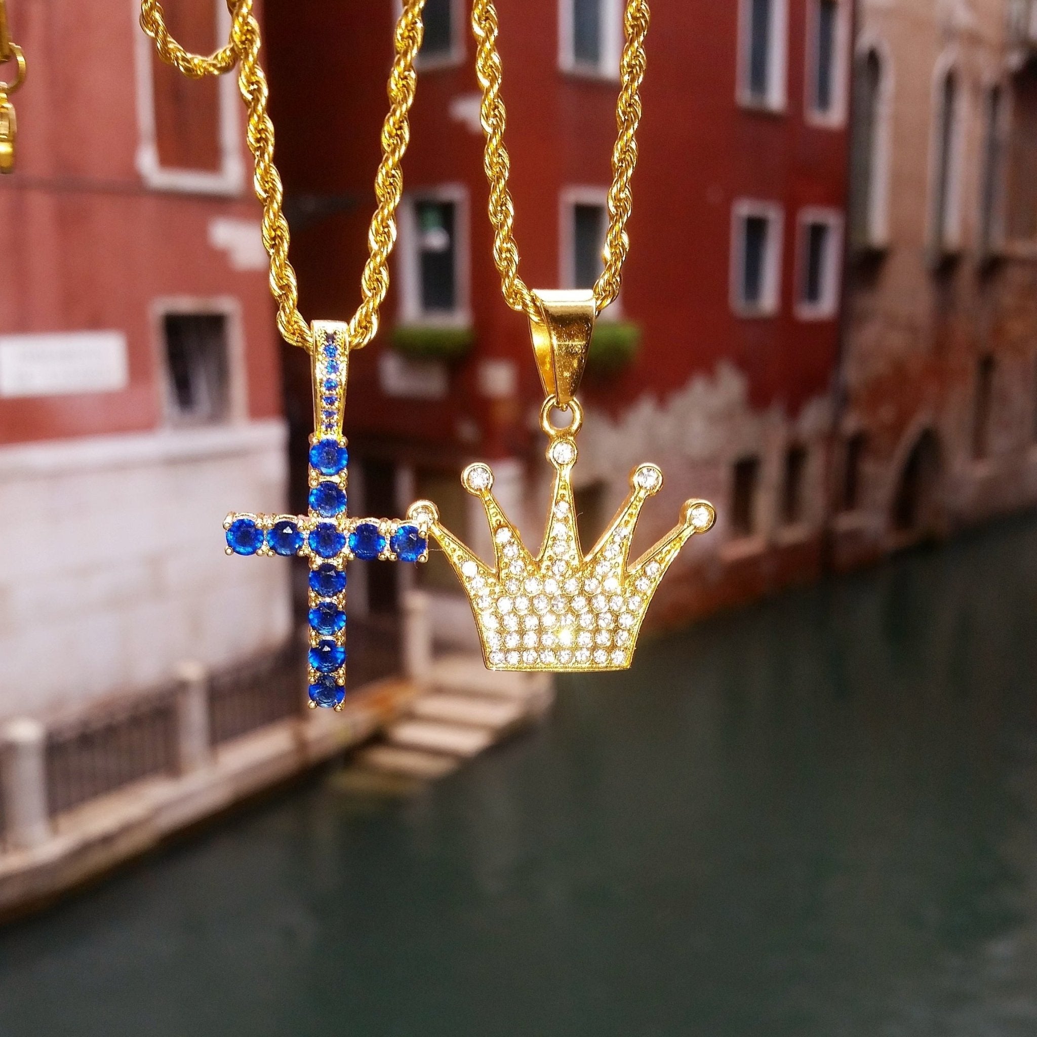 Gemstone Cross - Drip Culture Jewelry