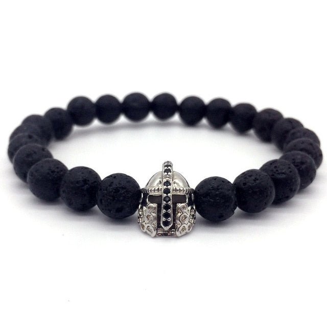 Lava Stone Crown Bracelet - Drip Culture Jewelry