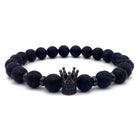 Lava Stone Crown Bracelet - Drip Culture Jewelry