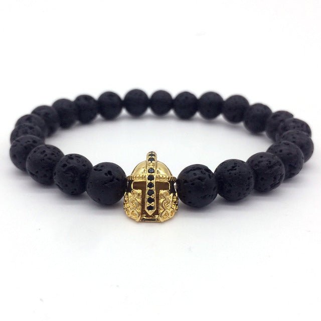 Lava Stone Crown Bracelet - Drip Culture Jewelry