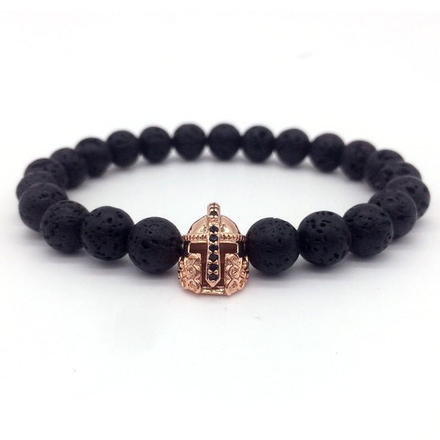Lava Stone Crown Bracelet - Drip Culture Jewelry