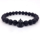 Lava Stone Crown Bracelet - Drip Culture Jewelry