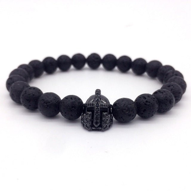 Lava Stone Crown Bracelet - Drip Culture Jewelry