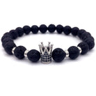 Lava Stone Crown Bracelet - Drip Culture Jewelry