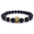 Lava Stone Crown Bracelet - Drip Culture Jewelry