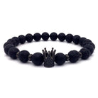 Lava Stone Crown Bracelet - Drip Culture Jewelry