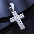 Moissanite Diamond Cuban Link Cross Pendant - Drip Culture Jewelry