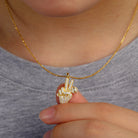Moissanite Diamond Hand with Mic Pendant - Drip Culture Jewelry
