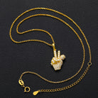 Moissanite Diamond Hand with Mic Pendant - Drip Culture Jewelry