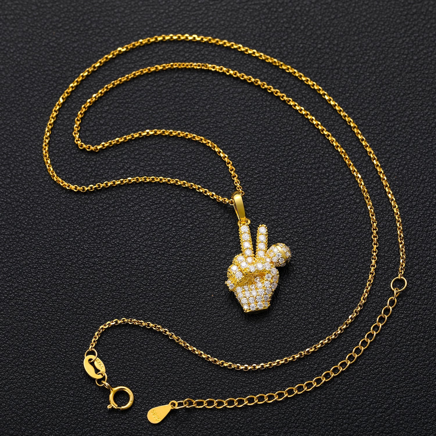 Moissanite Diamond Hand with Mic Pendant - Drip Culture Jewelry