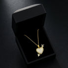 Moissanite Diamond Heart with Arrow Pendant - Drip Culture Jewelry