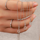 Moissanite Diamond Single Letter Pendant - Drip Culture Jewelry