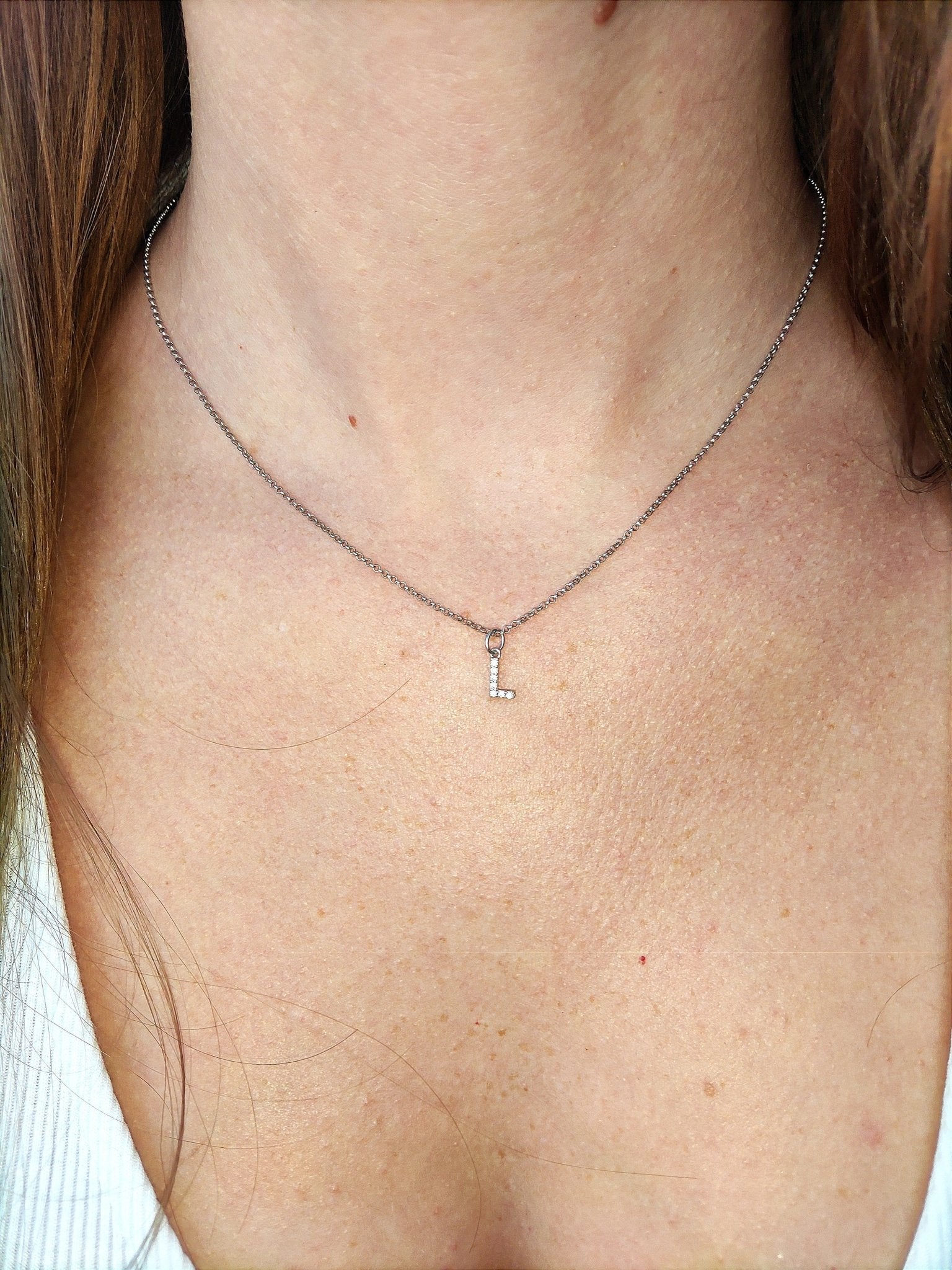 Moissanite Diamond Single Letter Pendant - Drip Culture Jewelry