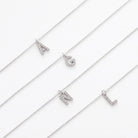 Moissanite Diamond Single Letter Pendant - Drip Culture Jewelry